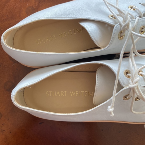 Stuart Weitzman white Oxford platforms- size7 - Picture 7 of 11